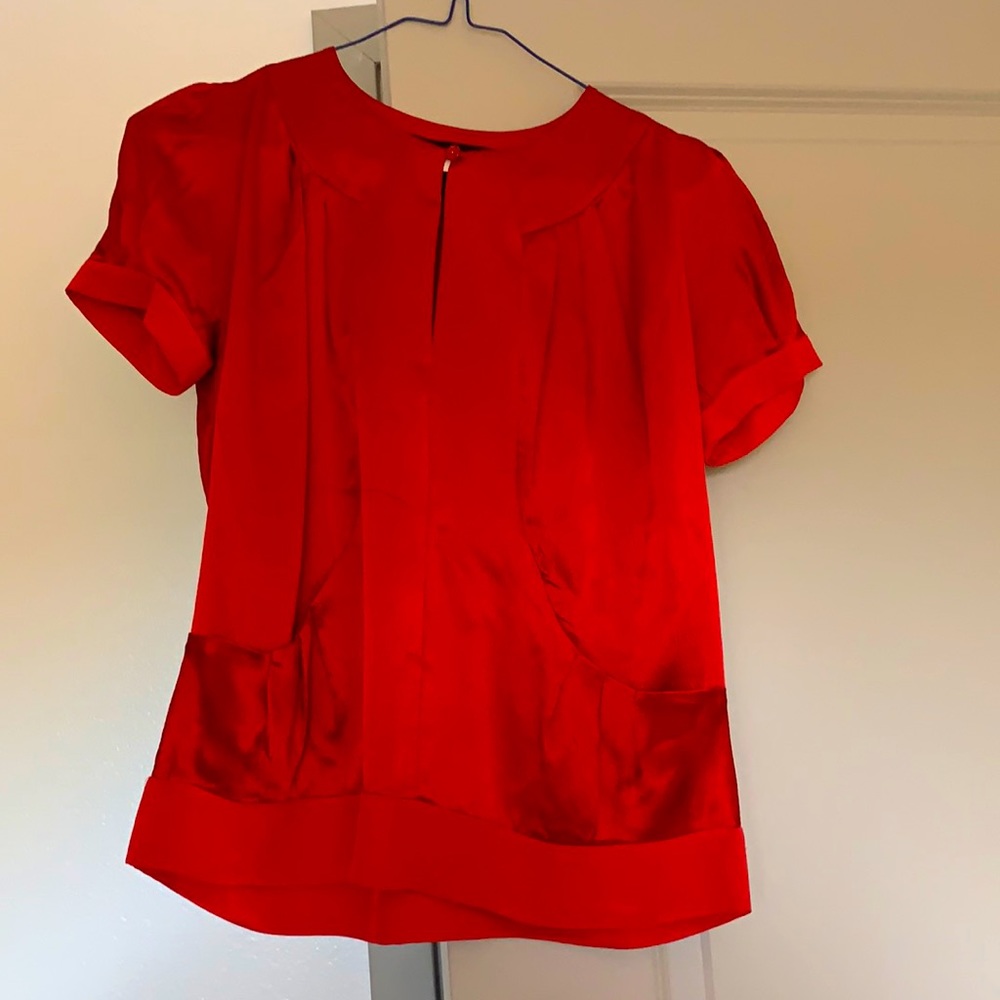 Red Top 100% Silk - never worn